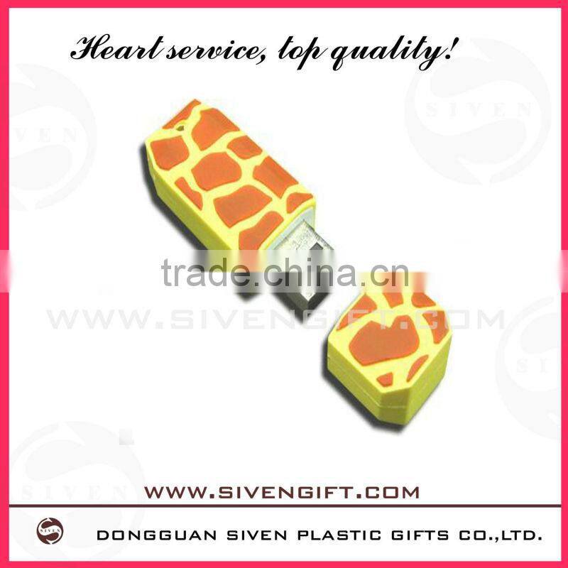 promotion gift soft pvc usb holder for 2gb