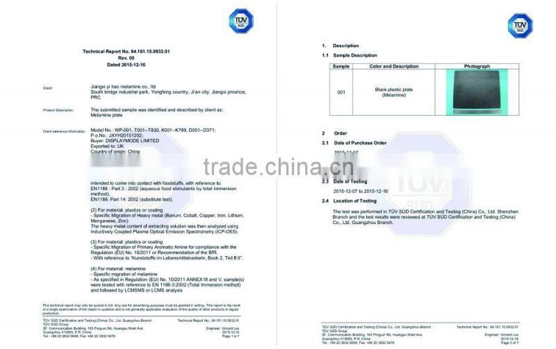 2016 hot selling manufacter wholeasle OEM colorful melamine plastic bamboo cutting board from china