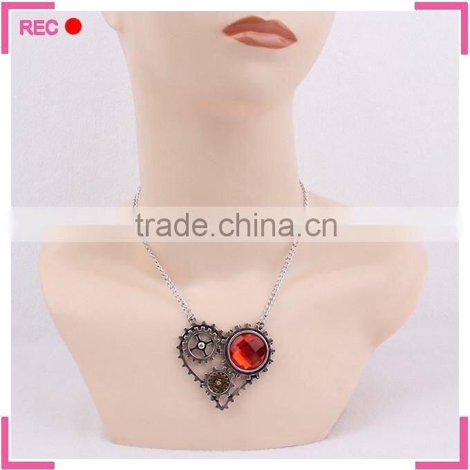 Simple necklace designs with heart pendant, for party heart necklace