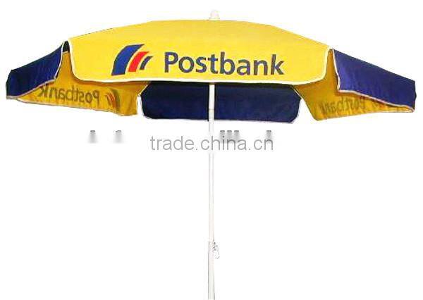China custom logo umbrella printing standard size beach umbrella