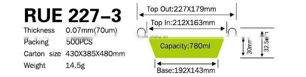 Aluminum Foil Disposable Compartment Food Packaging Containers