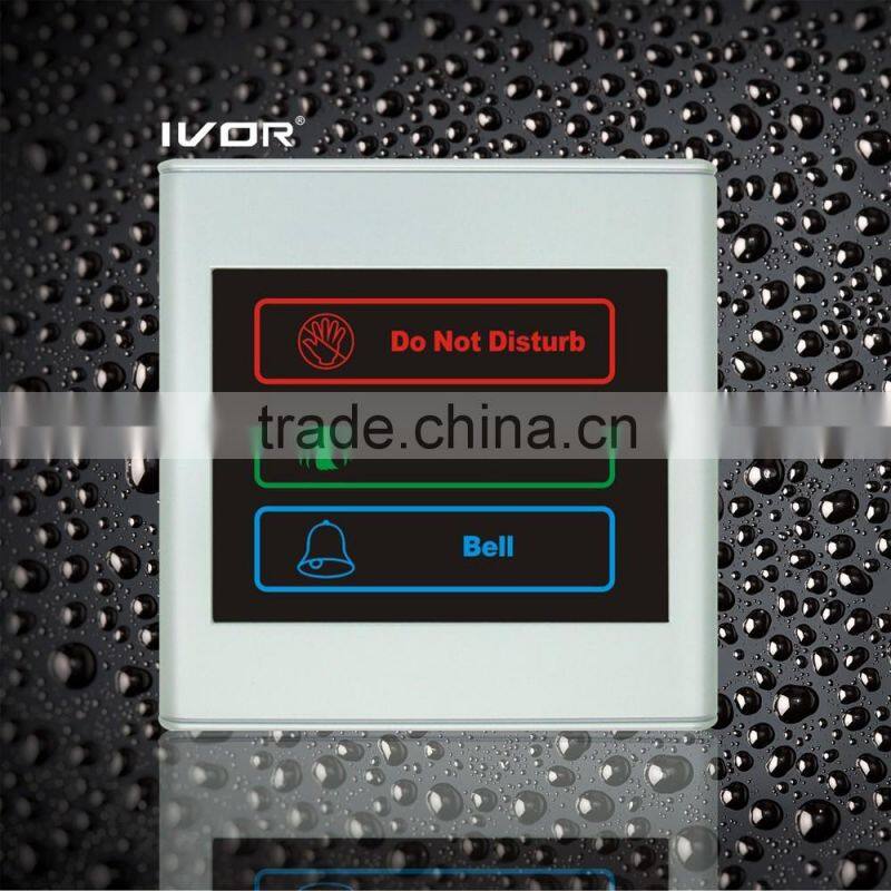 IVOR Low Voltage smart hotel doorbell with DND,please wait and Clear Room SK-DB2300SYS-LS Synthetic glass/PC Frame