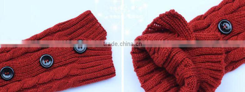 Korean Fashion New Buttons Down Fastening Keep Warm Knitted Gaiters Loose Wool Leg Guard Boot Cuffs Socks Knit Leg Warmers