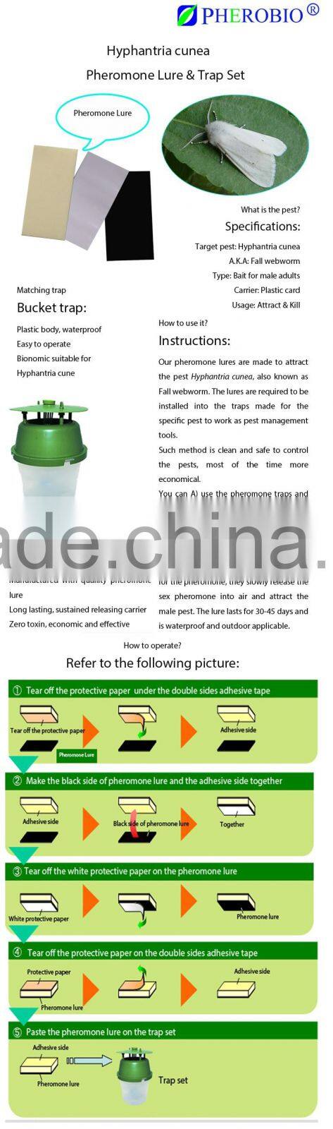 Pheromone Lure for Hyphantria Cunea, Seromone Trap for Fall webworm moth