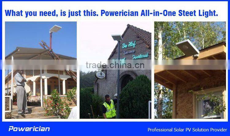 Powerician 20W Waterproof LED Solar Powered Street Light Smart Control All In One Solar Led Light