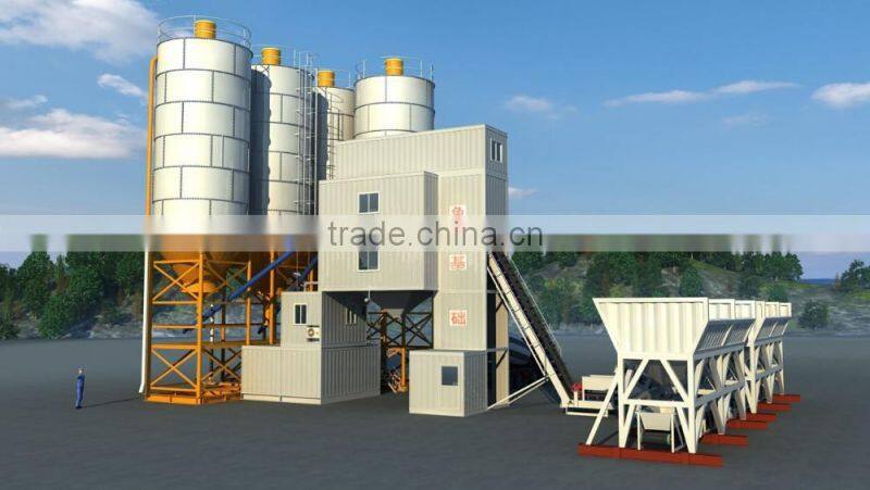 free foundation concrete batching plant with high quality cement silo for sale