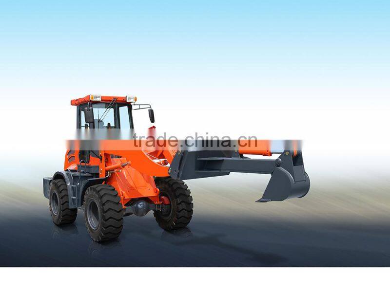 Chinese famous brand tractor ZLY920 with front end loader and backhoe 4 wheel drive