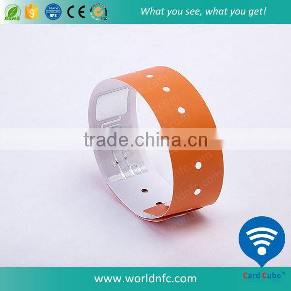 Cheap Colorful Disposable RFID Paper Wristband for Events