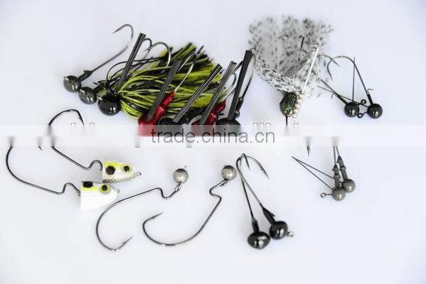 Black 1/2 OZ Skirted Tungsten Football Jig