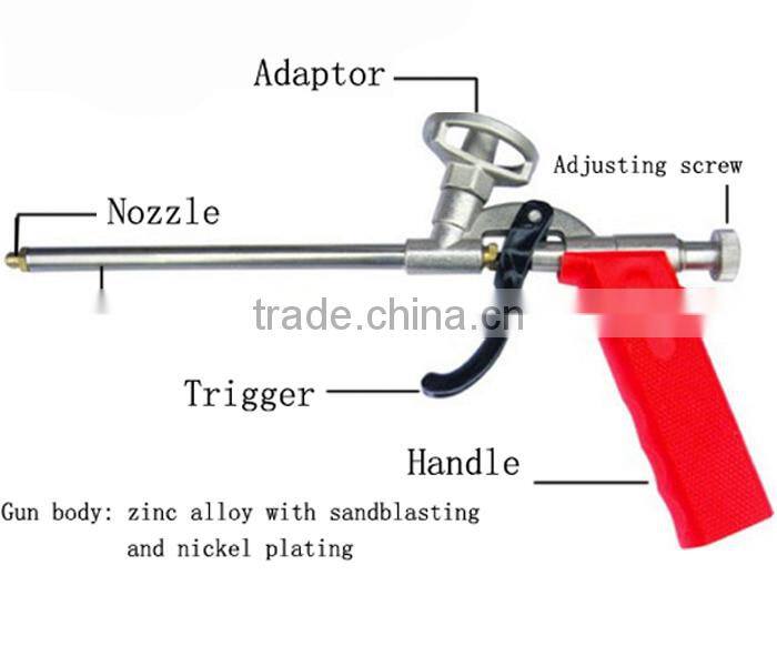 popular metal PU foam gun,foam dispensing gun ,polyurethane foam gun