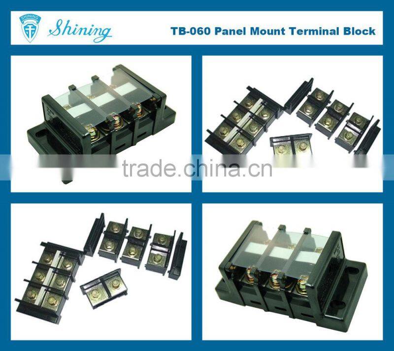 TB-060 Panel Mounted 60A Copper Busbar Terminal Block Connector