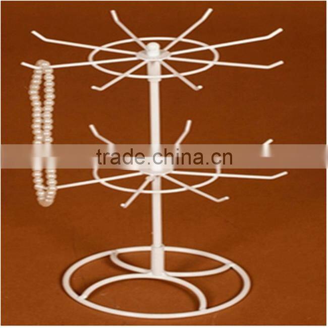 3-Tier Rotating Metal Wire Fashion Jewelry Display Table