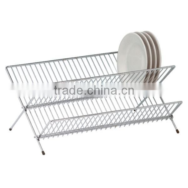 Large Folding 2 Layer kitchen Dish Drainer rack