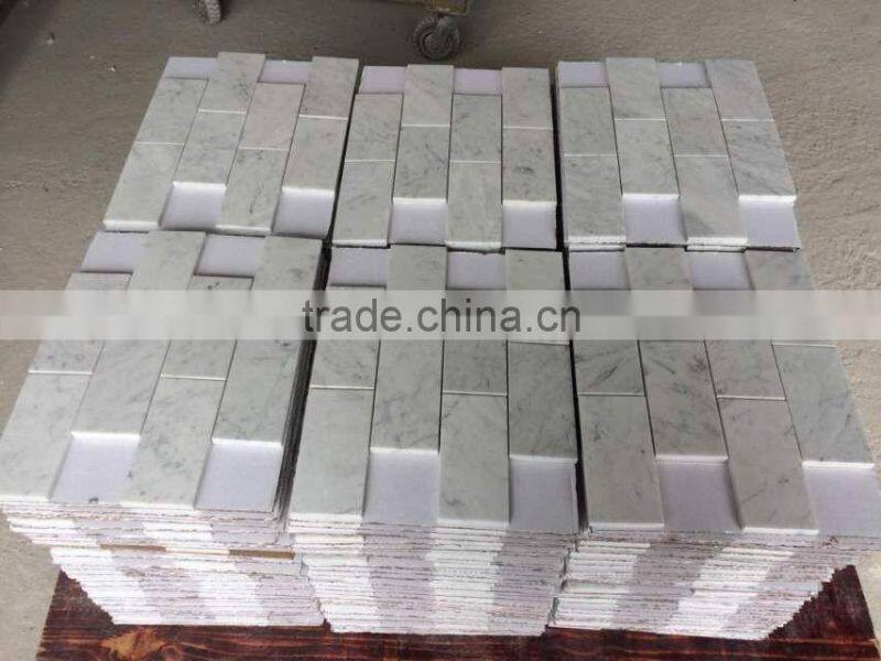 carrara white marble mosaic tile