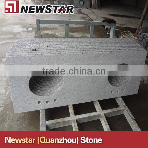 Newstar High Quality Polished Prefab Double Sink Vanity Top