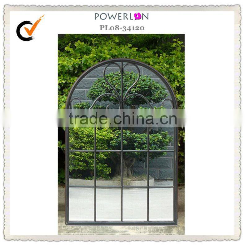 Small Antirust European Style Metal Framed Wall Mirror