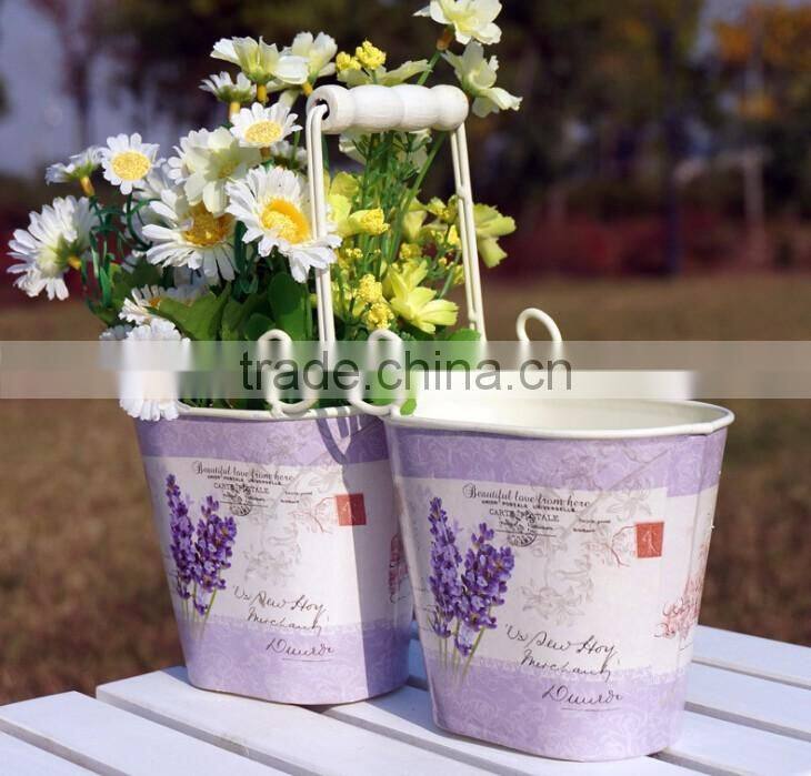 made in china wholesale galvanized mini metal pitcher flower vase