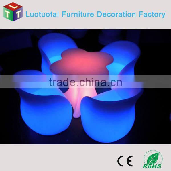 rechargeable 16 color change illuminated led bar chair