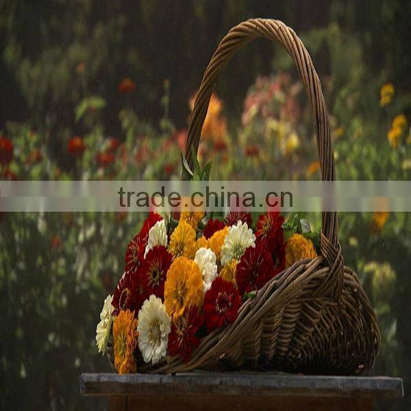 HOT 100%handmade low price silver pooja flower basket