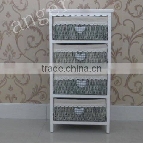 English bulk natural wicker wooden cabinet with handle