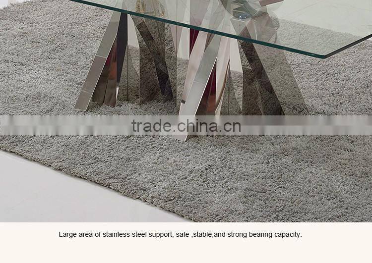 C407 Hot selling living room rectangle glass furniture