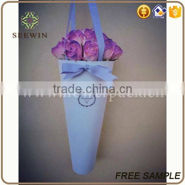 convenientliy hard paper flower paper bag