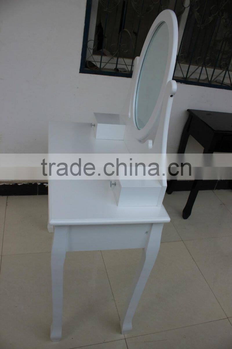 2016 Hot Sale Antique Dressing Table with Mirrors & Stool