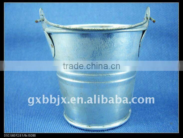 Silver iron sheet pail religious gift and crafts