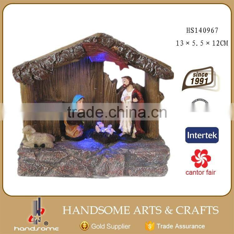 5 Inch Resin Handmade Craft Christmas Led Light Village House