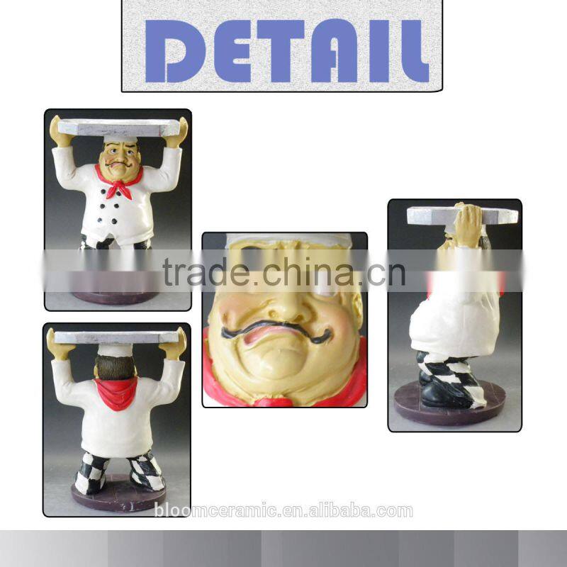polyresin fat chef decortion serving dish