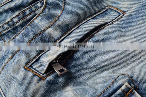 Europe wash faded jeans high street style men's short pants