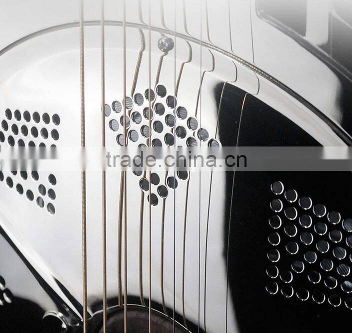40 inch chrome metal resonator guitar with blues slide
