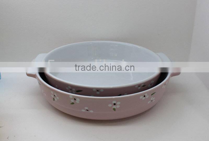 colorful round wholesale ceramic bakeware sets