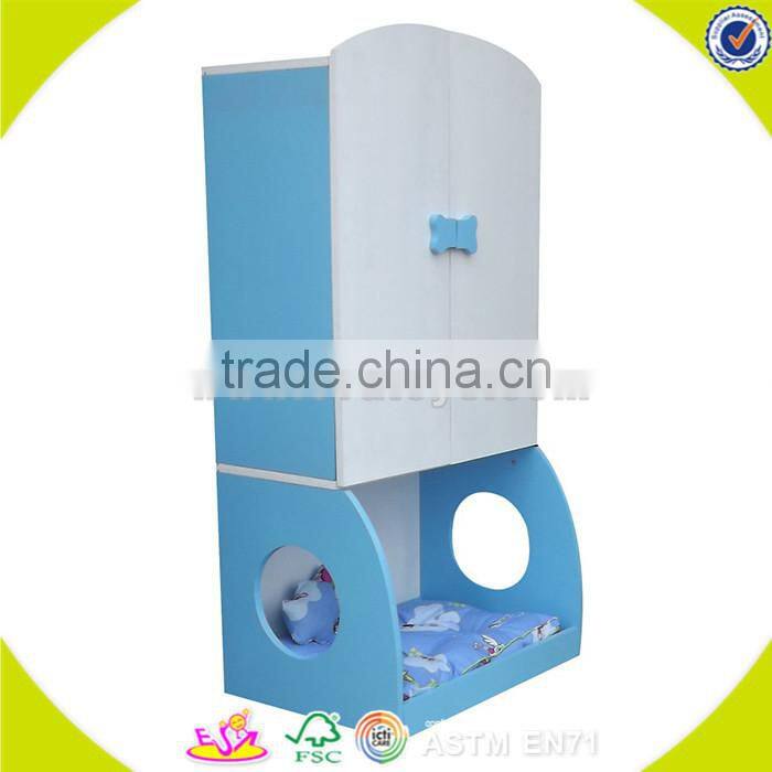 Wholesale pink cute kids wooden doll swing toy interesting toddler wooden doll swing toy W08F023