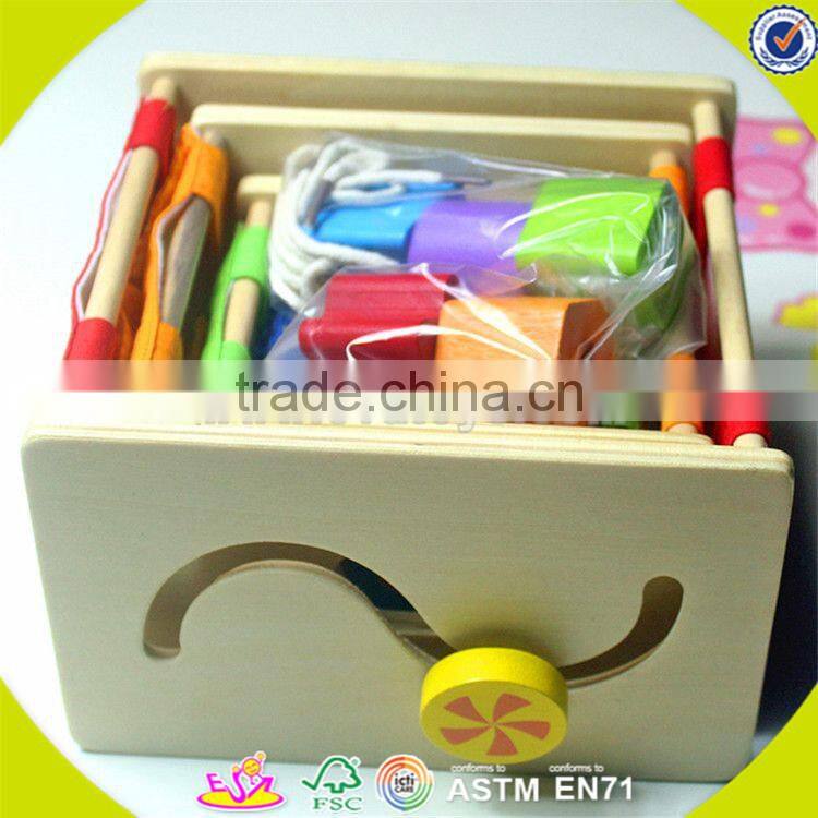 Wholesale funny kids wooden stacking cup blocks toy hot sale beautiful baby wooden stacking cup blocks toy W13D089
