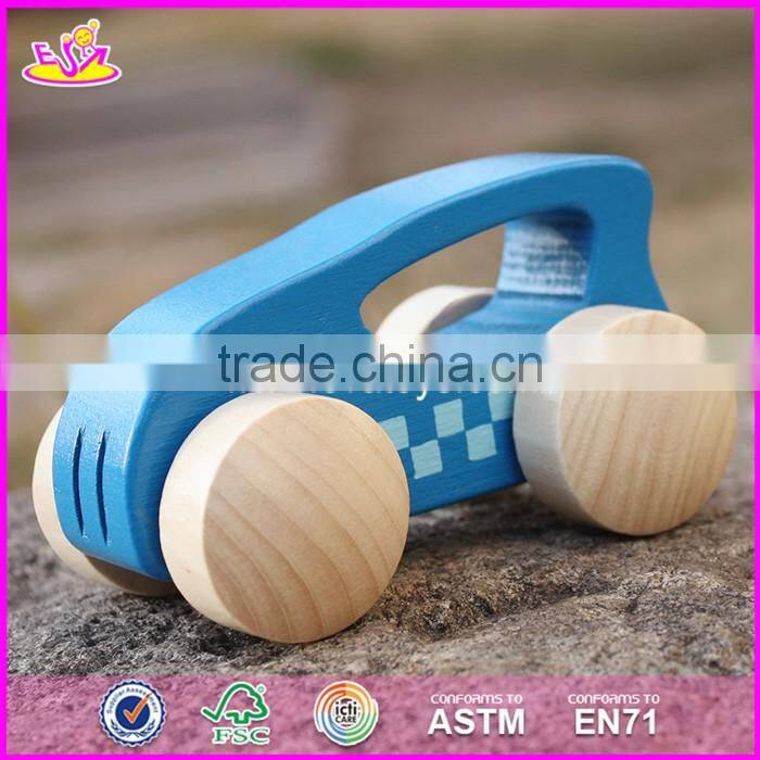 2017 New fashion funny 8 pieces toddlers small wooden cars W04A341