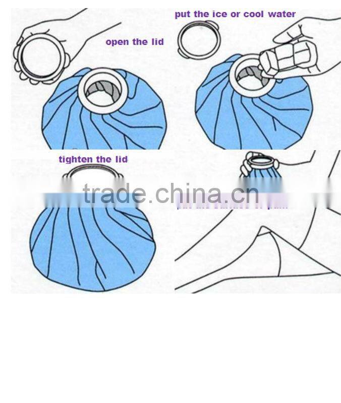 6 inch ice bag with ice