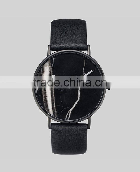 British Style Marble Face Watches Hot Fashion Marbling Stripe Creative Quartz Leather Watch men business wristwatch