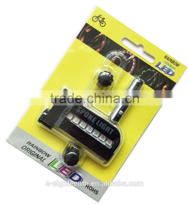 2016 new Bicycle Wheel Spoke Tire Steel Wire 14 LED Light Lamp