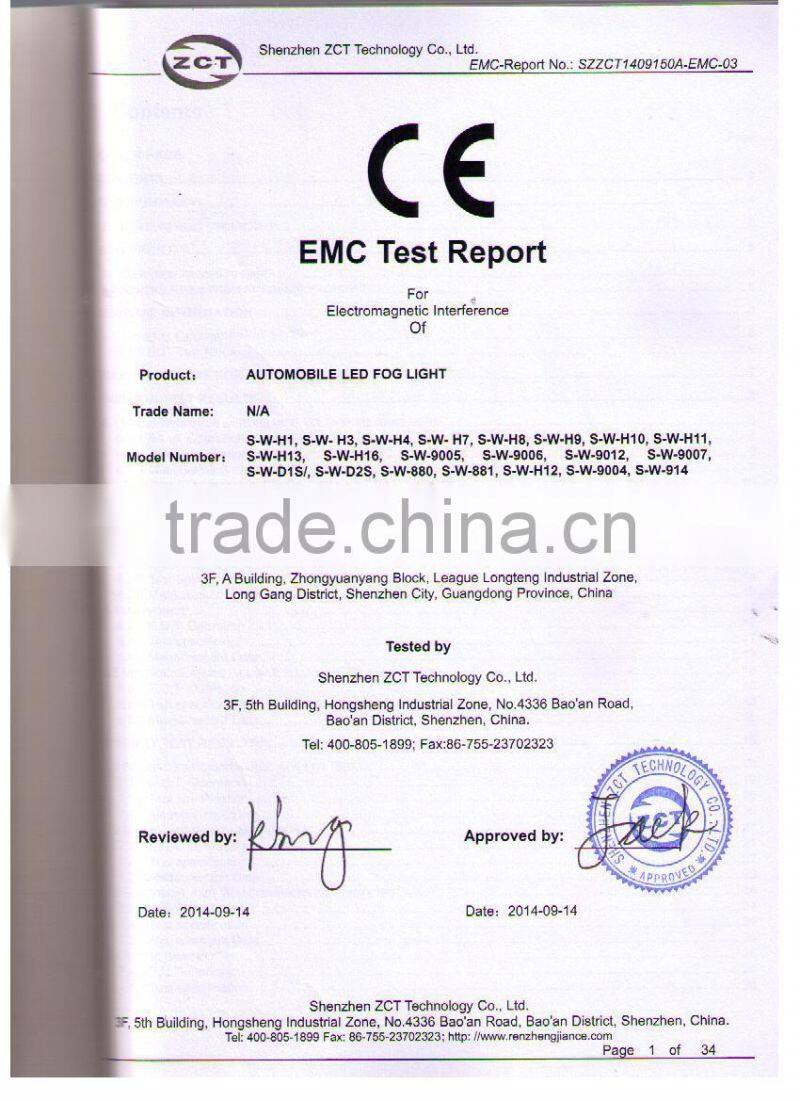 New Car Accessories Products 360 Degree Cars LED Light 580LM Alumina Auto H7 led Fog Light