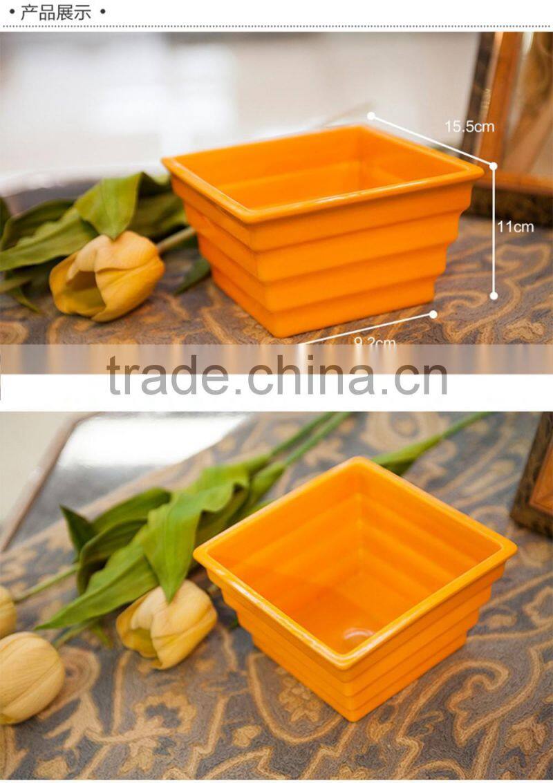 high quality square plastic garden flower pot