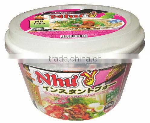 " Nhu Y " Garlic & Shrimp Flavour Bowl Instant Rice Noodle 70g ( Hu Tieu) - Thien Huong Food JSC