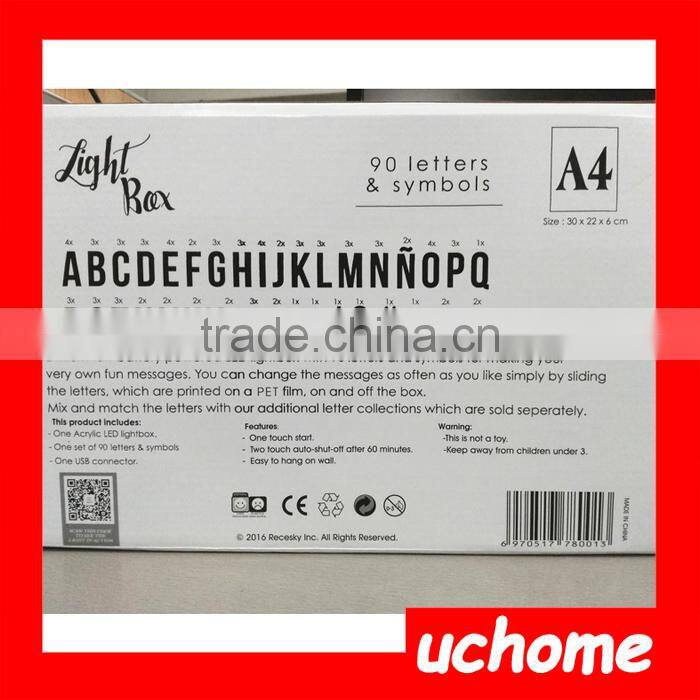 UCHOME Cinematic Light Box / Home Decoration Letter Light Box