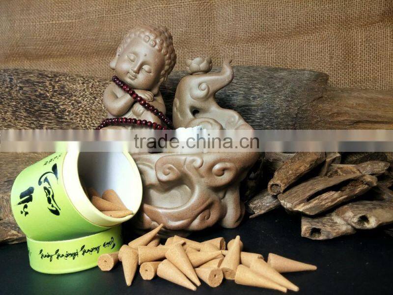 Natural agarwood cone incense, small size - Good for health, non toxic, no chemical