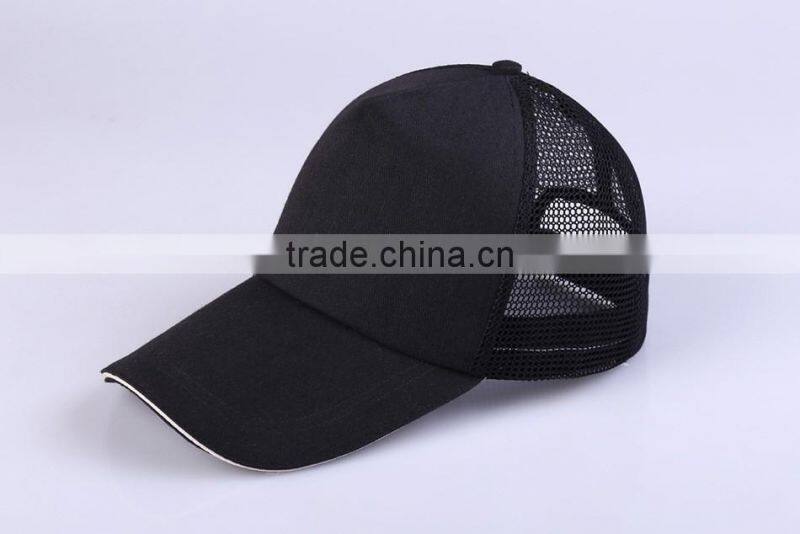 6 Panel Plain Man Trucker Hat Custom Mesh Baseball Cap Blank Unisex Mesh Cap