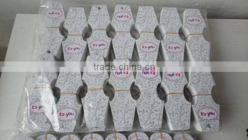 China custom gold stamping logo of jeans hang tag