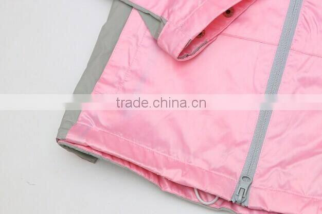 Bulk wholesale high quality parachute pink color custom branded jackets women 2016 winter