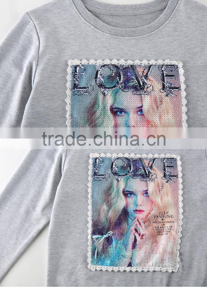 Plus size women sweater brand OEM service spring antumn European simple fashion style