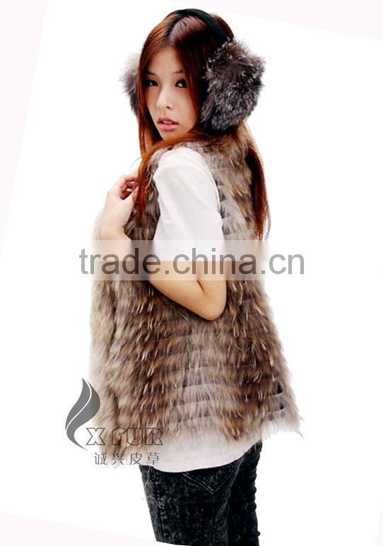 CX-G-B-110A Funny Fashion Womens Clothing Real Raccoon Fur Costume