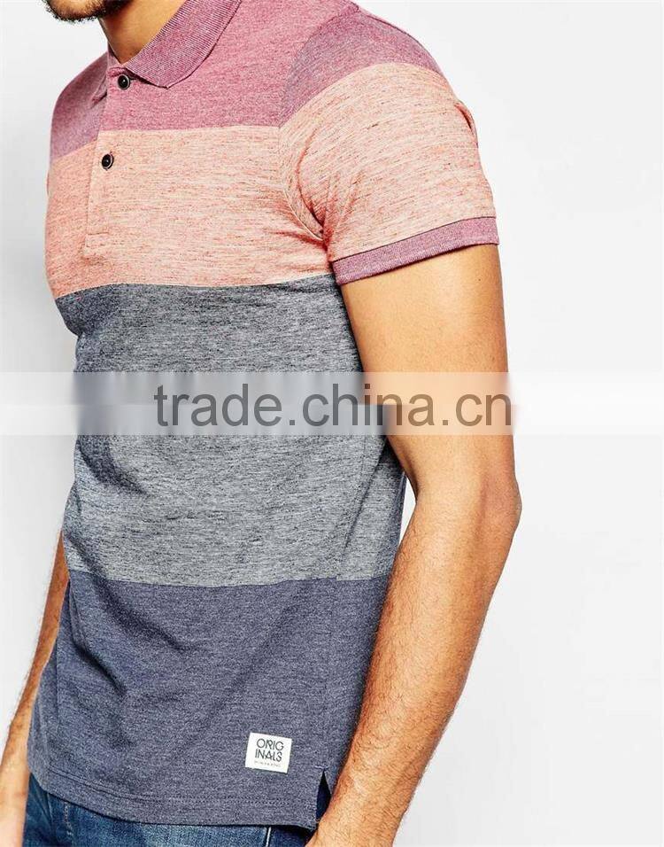 High quality Customized polo shirt design with combination, summer fashion men's four color polo shirt design with combination.